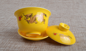 Factory Direct GRT Brand Traditional Chinese Design Red Gold Dragon Ceramic Covered Kung Fu <b>Tea</b> <b>Set</b> Cup Porcelain Fujian Origin - Product Image 6