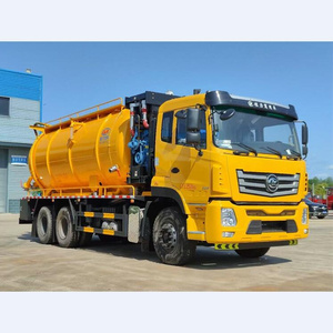 รถดูดสิ่งปฏิกูลแบบฉีดน้ำแรงดันสูง Clw 6x4 ขนาด 20 ลูกบาศก์เมตร 350 แรงม้า พวงมาลัยซ้าย/ขวา สำหรับทำความสะอาดท่อระบายน้ำในเขตเทศบาล - Product Image 3
