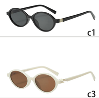 Nouvelles lunettes de soleil ovales pour femmes 2025 – Monture intégrale gris clair personnalisée, tendance et élégante, verres PC UV400 légers