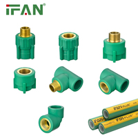 IFANPlus Offre Spéciale Raccords de Plomberie PPR Économiques Coude, Raccord à Emboîtement, Té, Bouchon, Raccord Union, Bouchon de Tête pour Tuyaux et Raccords PPR