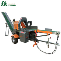 Machine de traitement du bois alimentée par moteur à essence de vente directe d'usine avec processeur de bois de chauffage hydraulique convoyeur 20T