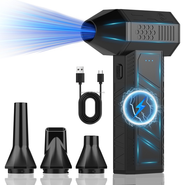 2025 Latest Design Compact Mini Turbo Blower Jet Fan 4000mah High Speed Air Duster Electric Cordless Brushless Motor DIY Home