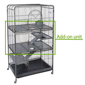 <span class=keywords><strong>Cage</strong></span> à petits animaux en métal empilable avec roulettes pour souris, hamster, cobaye, chinchilla, écureuil, lapin et furets - Product Image 3