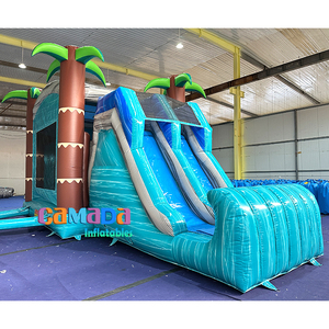 Structure gonflable commerciale pour événements, combo toboggan <span class=keywords><strong>aquatique</strong></span> et château rebondissant, qualité adulte, avec souffleur, pour la <span class=keywords><strong>location</strong></span> - Product Image 4