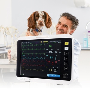 Olive Veterinary Equipment capnografo ETCO2 Monitor Multiparametros Veterinarios Portatil Vital Signs Monitor veterinario con carrello