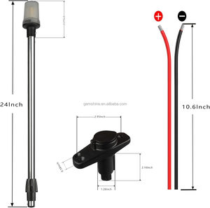 Feux de bateau LED à insertion, blancs, 360°, à montage fixe, feux de popa 3NM, lumières blanches pour bateau, yacht, <span class=keywords><strong>kayak</strong></span> - Product Image 2
