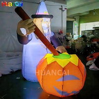Souffler Halloween Inflatables Build-In Led Démons Gonflables Remuer Soupe De Citrouille Fantôme Gonflable pour La Décoration De Cour À La Maison