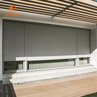 Stores verticales enroulables modernes en aluminium intégrés, imperméables, taille personnalisée, décoration de fenêtre de maison, coupe-vent
