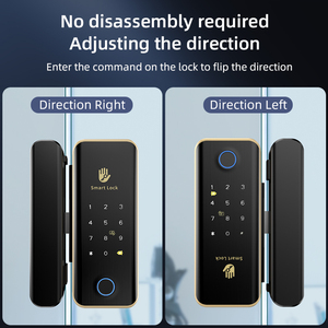 TTlock App Glass Door Smart <b>Lock</b> Multi Unlock Ways Fingerprint Digital <b>Lock</b> For Frameless Office Glass Door - Product Image 6