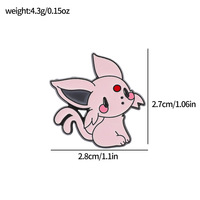 Lencana Logam Anime Jepang Pokemon Kartun Lucu, Bros Aksesori Pin Alloy Keluarga Pocket Monster Eevee
