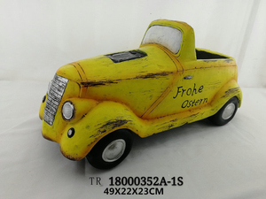 Hot Retro Pot Pot semen berbentuk mobil, Pot bunga penanam sukulen untuk taman & meja kerajinan Resin buatan tangan - Product Image 4