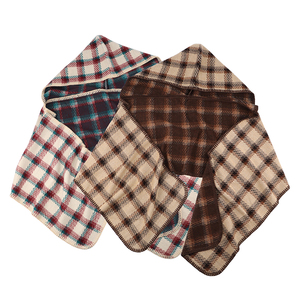 Bufandas con Capucha al por Mayor, Bufandas de Tartán de Lana con Puntada de Manta Tejida Jacquard a la Moda - Product Image 1