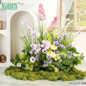 Combinaison de fleurs artificielles et de plantes vertes Greenway pour décoration de mariage, fleurs de table, aménagement paysager de table à manger, luxe léger - Product Image 2