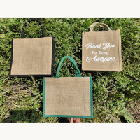 2025 nouveau YCH zéro déchet conception personnalisée grand sac fourre-tout en toile de jute avec poignées en coton doux pour les voyages