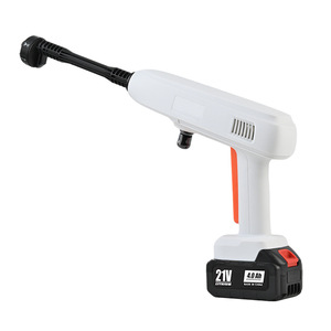 Pistola de lavado de autos portátil con batería de litio de 21V 4.0Ah con presión ajustable para lavar autos y regar plantas - Product Image 1