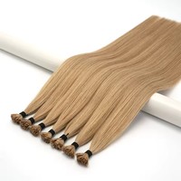 Extensions de cheveux humains bruts en gros, mini pointes en K, couleur européenne populaire, cuticules entièrement alignées, double tirage