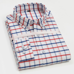 <span class=keywords><strong>Oxford</strong></span> Hombres Estilo coreano Manga larga 100% Algodón Transpirable Absorbe la humedad Acabado lavado Alta calidad Blanco Formal Business - Product Image 1