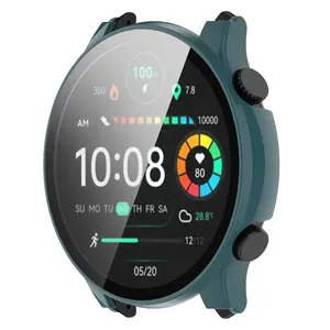 Harde Rand Shell Scherm Glas Beschermer Film Smartwatch Frame Case Voor Haylou Solar Plus Rt3 Ls16 Smart Watch Beschermhoes