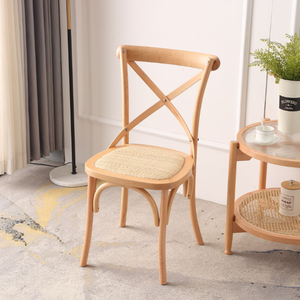 Moderno de madera maciza de ratán al por mayor barato banquete muebles para el hogar diseño boda silla de madera - Product Image 3