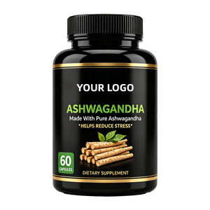 Capsules d'extrait de racine d'ashwagandha en gros pour usine, marque privée OEM, complément alimentaire à base de plantes - Product Image 1