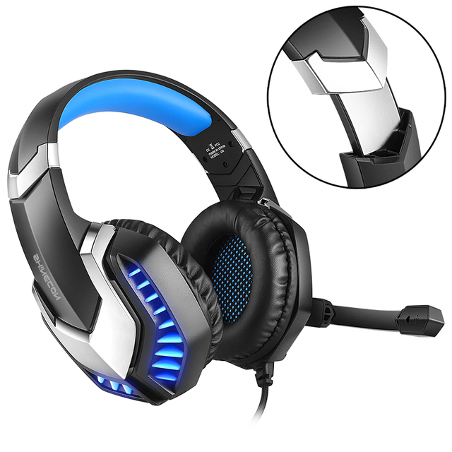 Wired Gaming Headset for PS4, PS5, PC 2.4GHz Gaming Headphones with Detachable Noise Canceling Microphones