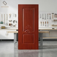 Revêtement de porte en mélamine MDF HDF sur mesure 3 mm 3,5 mm anti-déformation imperméable fini pour portes intérieures en bois de chambre et d'hôtel