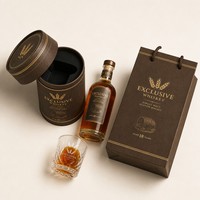 Boîte cadeau cylindrique personnalisée en carton rigide pour bouteille de whisky unique – Emballage rond haut de gamme pour kit de spiritueux – Vente en gros