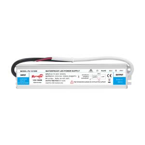 ไดรเวอร์ LED แบบแรงดันคงที่ 100W มาตรฐาน CE/CB/RoHS รองรับแรงดันไฟฟ้า 170-264VAC-DC 12V 24V ระดับการป้องกัน IP67 กันน้ำ  ไม่กระพริบ - Product Image 3