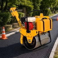 Rouleau vibratoire portatif Honda GX160 RWYL21 15kN 70Hz 280kg à entraînement hydrostatique pour le compactage de l'asphalte et du sol