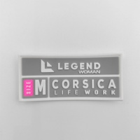 Patch 3D en PVC silicone gaufré haute fréquence avec logo, transfert thermique par gravure, en rouleau, lavable pour étiquettes de vêtements