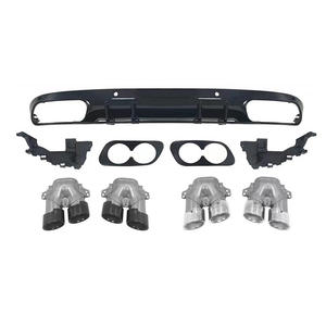 Accessoires de voiture W205 <span class=keywords><strong>C43</strong></span> Style lèvre arrière quatre sorties lèvre arrière pare-chocs lèvre arrière pour Benz Classe C W205 2015-2020 - Product Image 1
