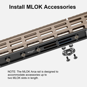 WEYLLAN MK240/MK300 Mlok Arca Rail Arca Dovetail Rail แท่นยึดขาตั้งกล้องแบบปลดเร็ว Mlok to Picatinny Rail L98 - Product Image 2