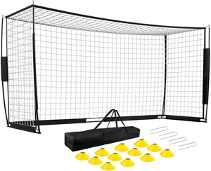 Porterí<span class=keywords><strong>a</strong></span> de Fútbol Portátil de 12x6 pies, Porterí<span class=keywords><strong>a</strong></span> de Fútbol Desmontable con Red para Entrenamiento en el Patio Trasero, con Bolsa de Transporte y Conos de Entrenamiento - Product Image 1