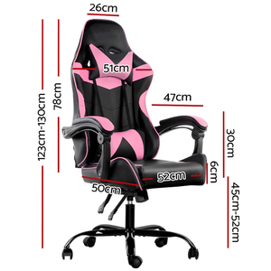 Giá Rẻ PC Racing Máy Tính Ngả Da Silla Gamer Đẹp Chơi Game Ghế Với Chỗ Để Chân Màu Hồng Cho Phụ Nữ - Product Image 2