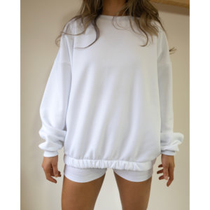 Felpa oversize bianca maglioni Loungewear - Product Image 1
