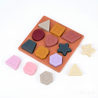 Fubon Puzzles géométriques créatifs en silicone pour enfants, jeu de société éducatif interactif, puzzle de dentition pour bébé, cadeaux d'anniversaire