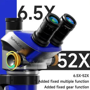 Microscopio Trinoculare MECHANIC SUPER X PRO -TSD SUPER X PRO -B11 con Zoom Continuo 6.5X-52X per Riparazione di Telefoni Cellulari e Saldatura PCB - Product Image 2