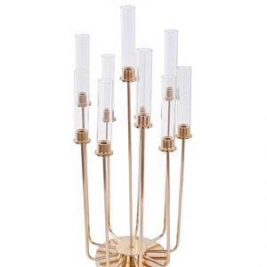 SMOOTH Modern Acrylic Clear 118cm Mirror Design Candelabra Centerpiece <b>Wedding</b> <b>Candle</b> Holders Table Centerpieces Decorations - Product Image 1