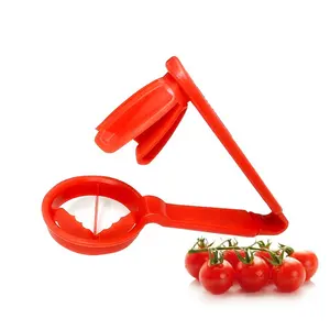 Gloway Hot Selling No Blades Finger Safe Plastic Grape Tomato Strawberry Blueberry Cutter Grape Slicer For Toddlers And Kids