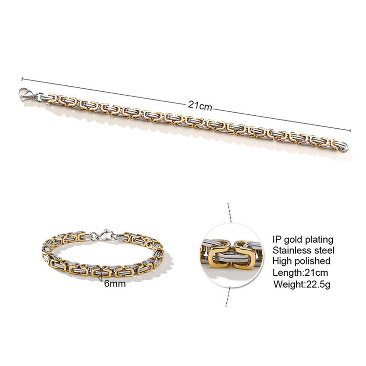 Steel gold 6mm*21cm