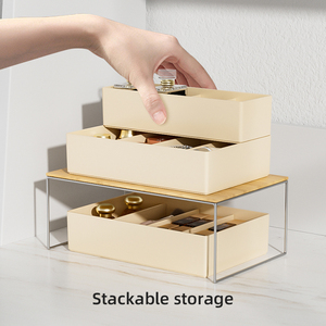 Caja de almacenamiento pequeña <span class=keywords><strong>rectangular</strong></span> de plástico PP, contenedor de colección de tarjetas magnéticas ecológicas de diseño moderno para ropa del hogar - Product Image 3
