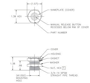 HM4701 IP67/IP68 Aluminium beschermende ontluchtingsplug luchtschroefventiel drukverlagende ontlastingsventiel flightcase - Product Image 5