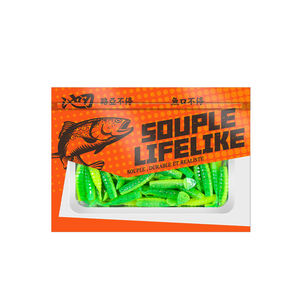 CHILENT 50 pièces leurres de pêche en Silicone souple 4cm appâts souples nageur queue <span class=keywords><strong>Grub</strong></span> Silicone matériel de pêche artificiel - Product Image 6