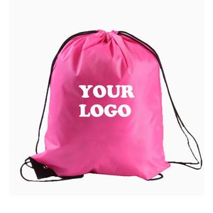 Sac de sport à cordon personnalisé avec logo promotionnel, en tissu agréable, pour femmes, hommes et enfants - Product Image 1