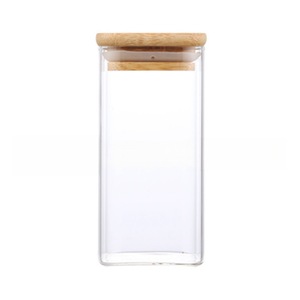 Square shape high borosilicate glass sealed <b>storage</b> tank, household seasoning sealed box - Product Image 2