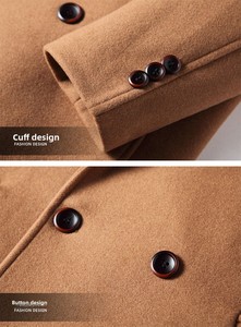 Cappotto Slim in Lana da <span class=keywords><strong>Uomo</strong></span> Autunno/Inverno 2024, <span class=keywords><strong>Doppiopetto</strong></span> Artigianale, Stile Business-Casual, Trench Lungo - Product Image 6