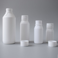 Botella Redonda de Plástico para Agricultura, HDPE Opaca, Cilíndrica, con Tapa Roscada, Contenedor para Protección de Cultivos, Suministro al por Mayor