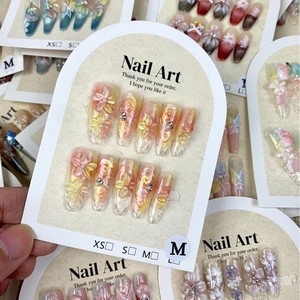 <span class=keywords><strong>Ongles</strong></span> artificiels de haute qualité, personnalisés, réutilisables, à couverture complète, imprimé léopard, style français, multi-tailles, en acrylique - Product Image 3