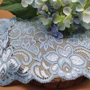 <span class=keywords><strong>Prix</strong></span> compétitif 18cm <span class=keywords><strong>Chantilly</strong></span> Tricoté Élastique Nylon Spandex Dentelle pour Robe de Mariée - Product Image 4