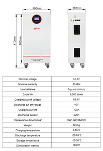 Batterie LiFePO4 51.2V 314Ah 16KWh con Inverter Integrato e Bilanciatore Attivo, Pronte all'Uso, Consegna in 7-15 Giorni (Stock UE) - Product Image 2